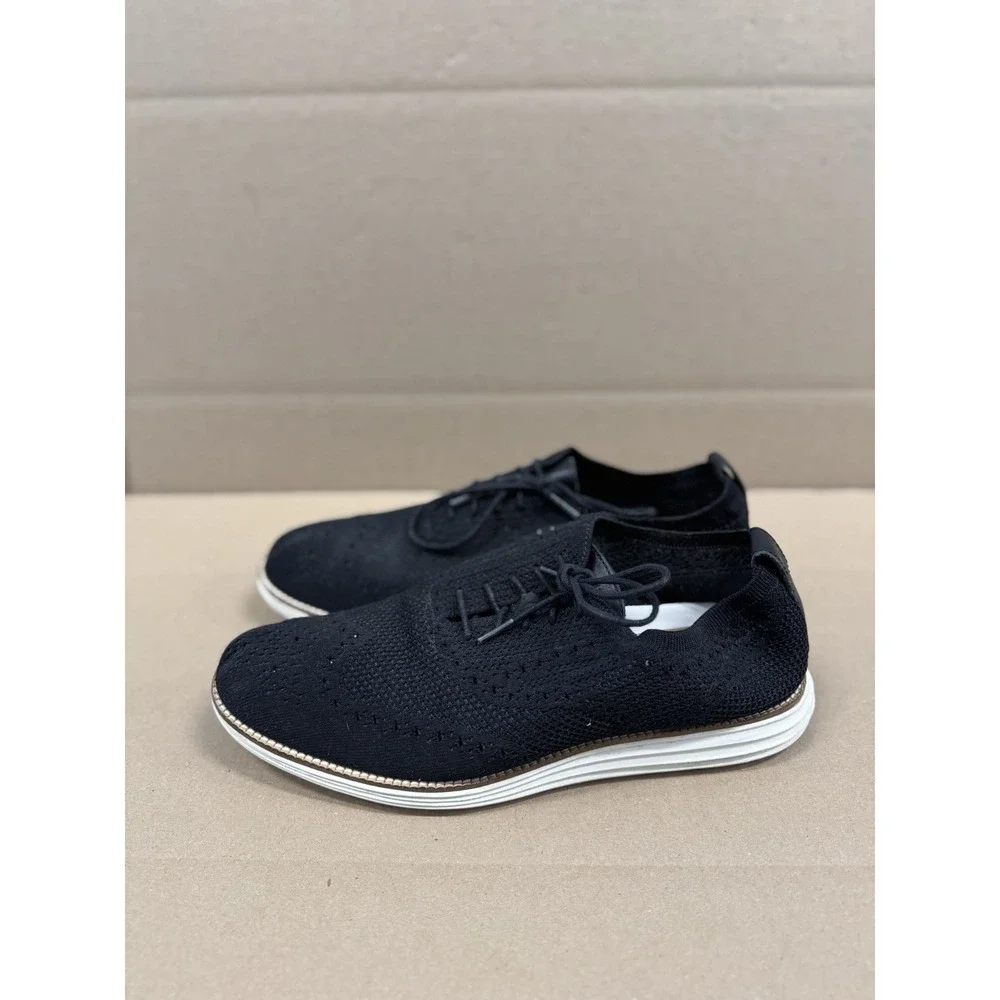 Cole Haan Men's 10.5 Original Gran Wingtip Oxford‎ C27959 Black Stitch & Ivory